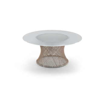 OASIS - Round stainless steel and PVC garden table by Flexform - view 3