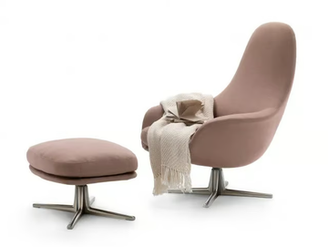 SVEVA SOFT - Swivel fabric armchair with armrests by Flexform - view 2