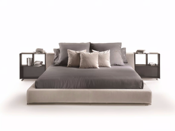 GROUNDPIECE - Fabric double bed with removable cover by Flexform - view 2