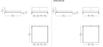 LIFESTEEL - Leather double bed with upholstered headboard by Flexform - view 3