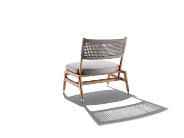 ORTIGIA OUTDOOR - Iroko easy chair with integrated cushion by Flexform - view 3