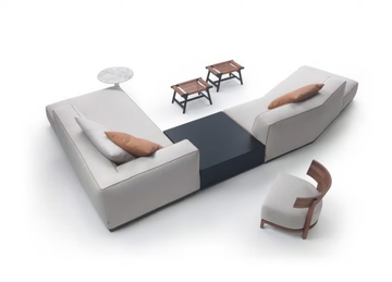 PERRY - Square wooden coffee table by Flexform - view 3