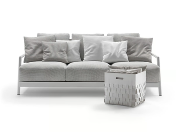 ALISON OUTDOOR - 3 seater fabric garden sofa with removable cover by Flexform - view 2