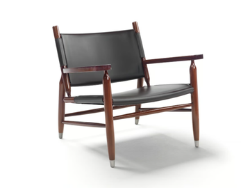 TESSA S.H. - Tanned leather armchair with armrests by Flexform - view 2