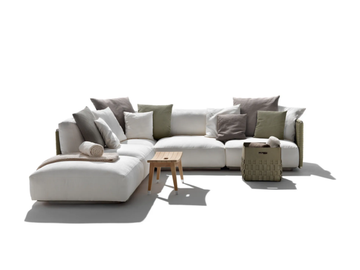EDDY OUTDOOR - 4 seater sectional fabric garden sofa by Flexform - view 3