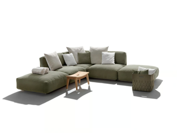 EDDY OUTDOOR - 4 seater sectional fabric garden sofa by Flexform - view 2