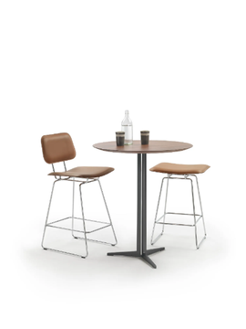 FLY - Round high table with 3-star base by Flexform - view 3