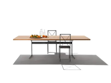 FLY - Rectangular iroko table by Flexform - view 2