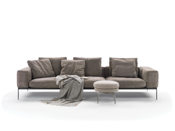 LIFESTEEL - 3 seater fabric sofa with removable cover by Flexform - view 3