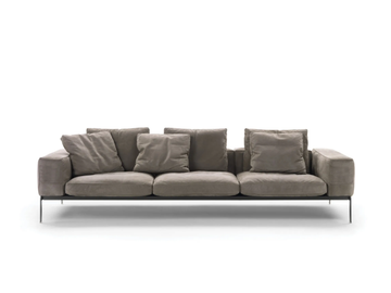 LIFESTEEL - 3 seater fabric sofa with removable cover by Flexform - view 2