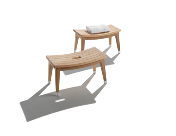 LOTUS - Low iroko stool by Flexform - view 3