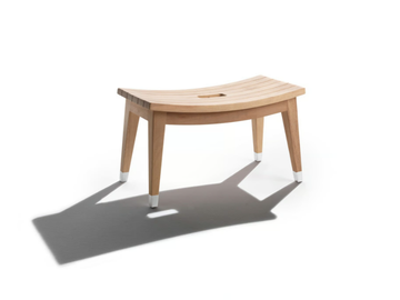 LOTUS - Low iroko stool by Flexform - view 2