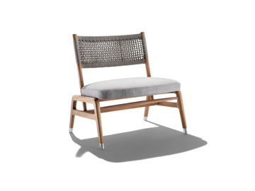 ORTIGIA OUTDOOR - Iroko easy chair with integrated cushion by Flexform - view 2