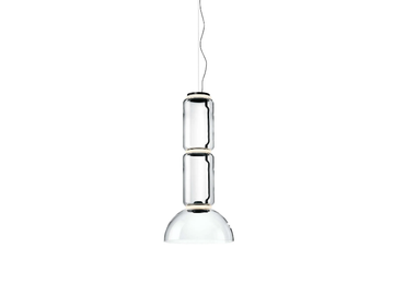 NOCTAMBULE SUSPENSION LOW CYLINDER BOWL - LED blown glass pendant lamp by Flos - view 3