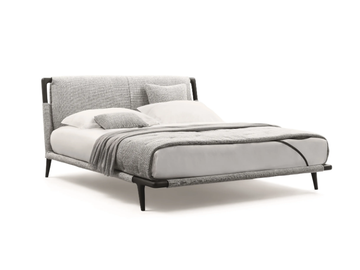 GAUDÍ - Double bed with upholstered headboard by Flou - view 2
