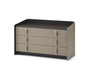 GENTLEMAN - Leather chest of drawers by Flou - view 2