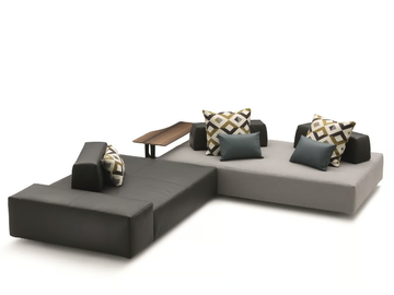 SOFTBENCH - Sectional fabric sofa by Flou - view 2