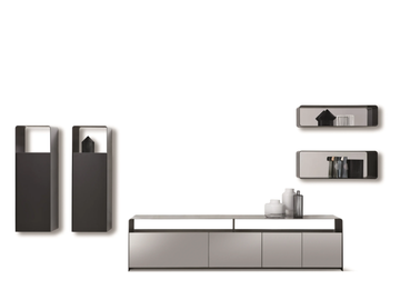FOGLIO - Sectional metal storage wall by Flou - view 2