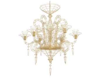 ANGELUS - Metal chandelier by Forestier - view 2