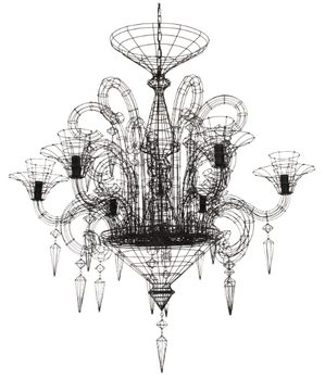 ANGELUS - Metal chandelier by Forestier - view 3