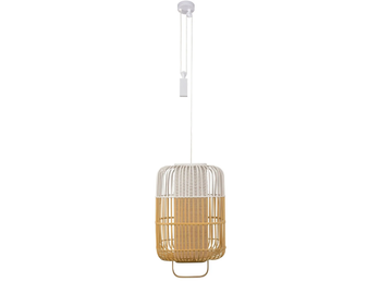 BAMBOO SQUARE - Bamboo pendant lamp by Forestier - view 2