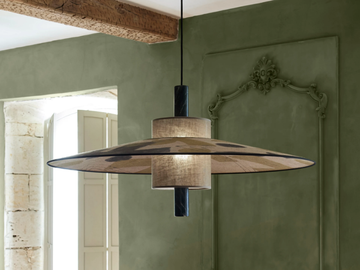 THÉSÉE - Linen pendant lamp by Forestier - view 2