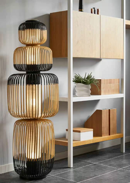 BAMBOO LIGHT TOTEM 4L - Bamboo floor lamp by Forestier - view 3
