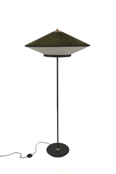 CYMBAL - LED direct-indirect light linen floor lamp by Forestier - view 3