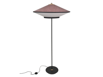 CYMBAL - LED direct-indirect light linen floor lamp by Forestier - view 2