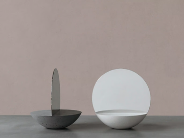 D30 - Double-sided cement mirror by Forma&Cemento - view 3