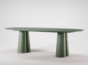 FUSTO OVAL TABLE - Oval cement table by Forma&Cemento - view 2