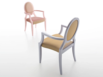 GIUBILEO - Stackable upholstered chair with armrests by Fornasarig - view 3