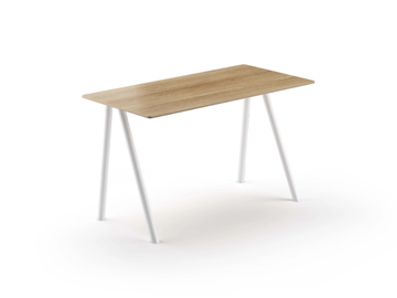 LINK COMPAS DESK - Rectangular oak writing desk by Fornasarig - view 2