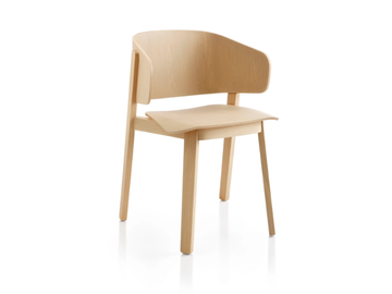 WOLFGANG - Oak chair with armrests by Fornasarig - view 2
