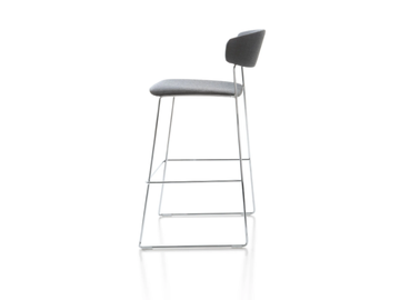 WOLFGANG - High stackable fabric stool by Fornasarig - view 3