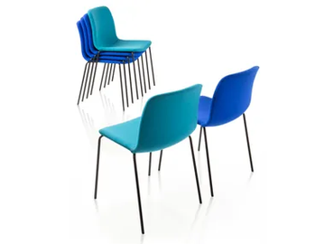 LINK SHELL - Stackable fabric chair by Fornasarig - view 2