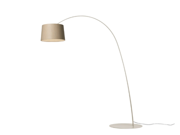 TWIGGY WOOD - LED arc lamp with metal base and oak lampshade by Foscarini - view 3