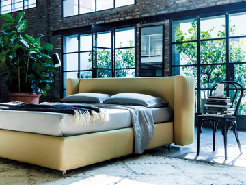 BEA - Fabric double bed with upholstered headboard by Frauflex - view 3