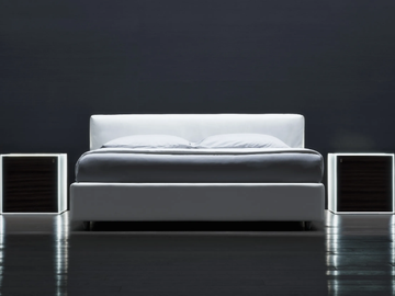 LEA - Double bed with upholstered headboard by Frauflex - view 3