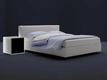 LEA - Double bed with upholstered headboard by Frauflex - view 2