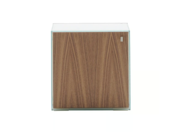 LUX - Square wood and glass bedside table with built-in lights by Frauflex - view 2