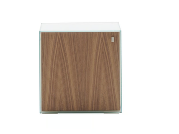 LUX - Square wood and glass bedside table with built-in lights by Frauflex - view 3