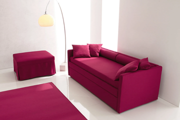 POUF LETTO - Upholstered fabric pouf bed with removable lining by Frauflex - view 3