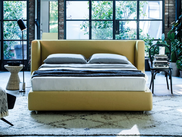 BEA - Fabric double bed with upholstered headboard by Frauflex - view 2