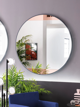 Round mirror - Round framed wall-mounted mirror by Frauflex - view 3