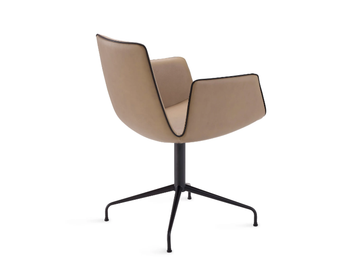 AMELIE ARMCHAIR - Leather chair with 4-spoke base with armrests by Freifrau - view 3