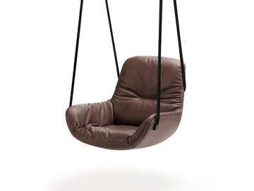 LEYA SWING SEAT - Swing leather armchair with armrests by Freifrau - view 3