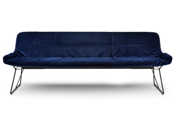 LEYA BENCH - Fabric bench with back by Freifrau - view 2