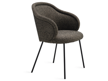 ONA CURVED - Upholstered fabric chair with armrests by Freifrau - view 2