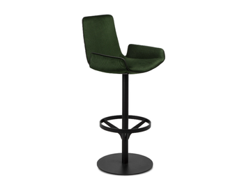 AMELIE BAR ARMCHAIR LOW - Swivel fabric barstool with armrests by Freifrau - view 2